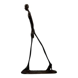 Generic Giacometti Statue Sculpture Walking Man Real Bronze Replica Vintage