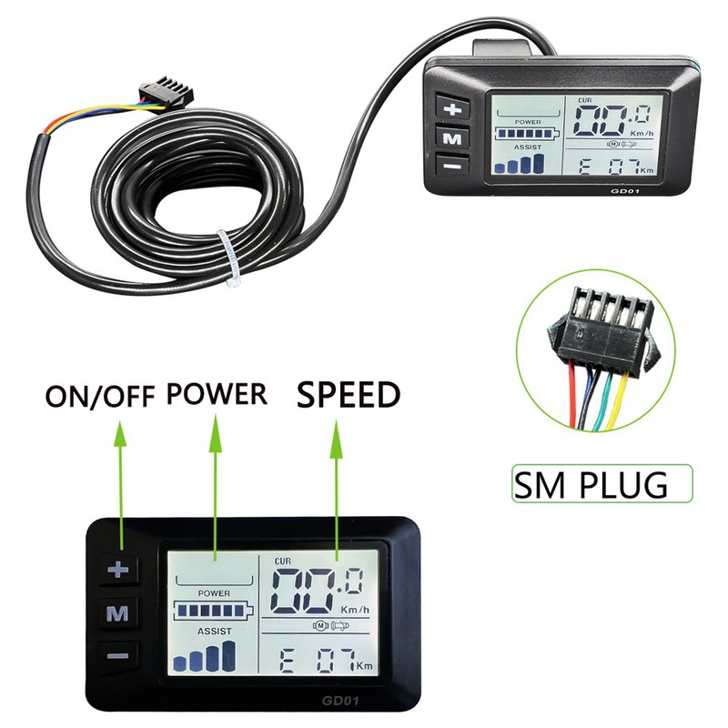 Electric Bicycle Display LCD Meter Bicycle Lithium Battery Modification Accessories