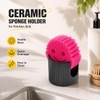 Ceramic Sponge Holder for Kitchen Sink - Dishwasher Safe Porcelain