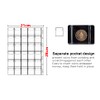 15 Sheets 3.5x3.5cm Coin Collection Pages, Coins Pocket Page with