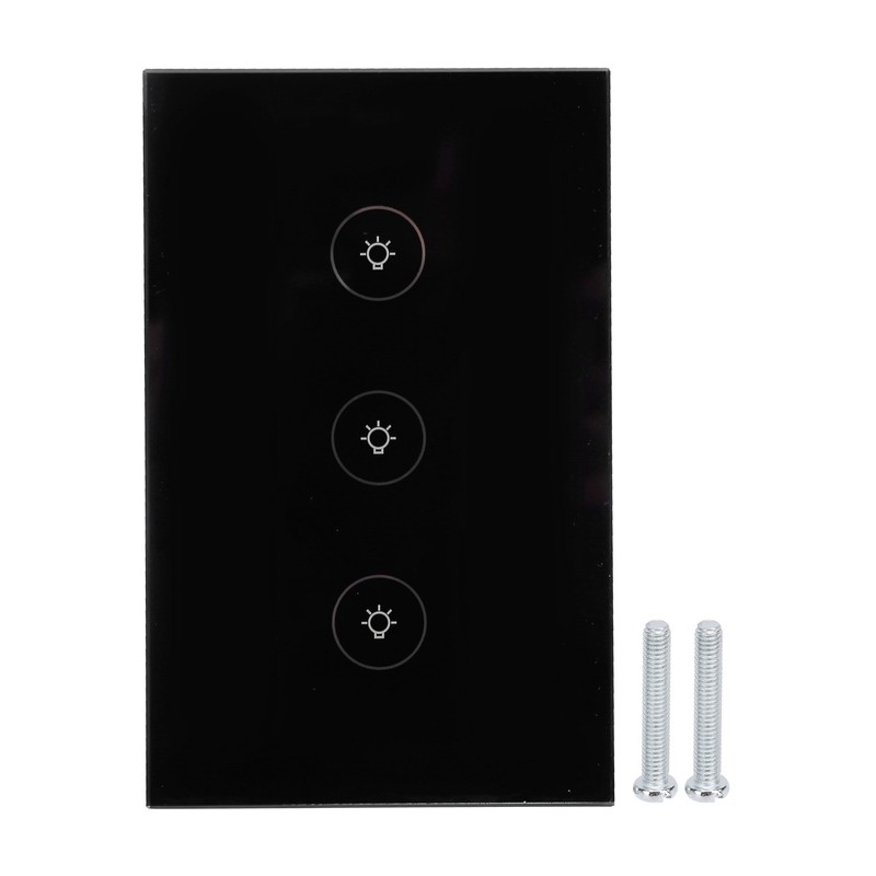 3 Gang Smart WiFi Light Switch Panel Touchable Wireless APP
