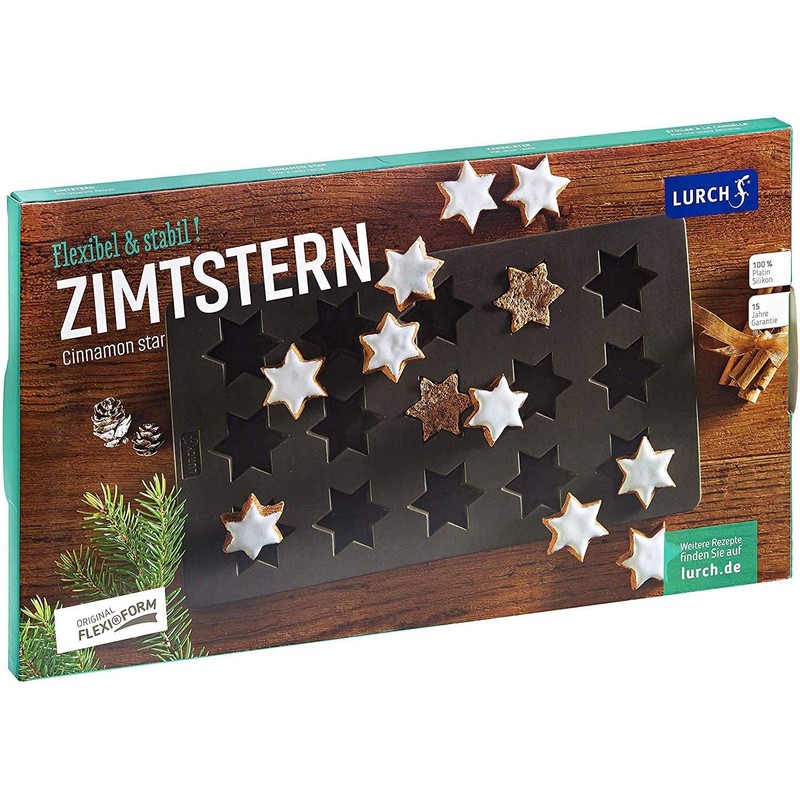 Lurch 65020 FlexiForm Zimtsterne 17 x 30 cm braun