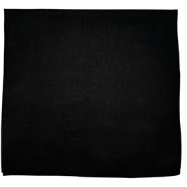 [MDSTYLE] 無地バンダナ 綿100% 56cm x 56cm メンズ レディース ハンカチ 三角巾 ヘッドバンド スカーフ (黒1枚)