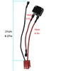 Square Socket Charger Battery Connection Line with 17A Fuse for