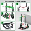 Heavy-Duty 330LB Capacity Hand Truck with Stair-Climbing Wheels & One-Touch