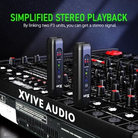 Xvive P3D Wireless XLR Bluetooth Receiver Bluetooth for Mixer, Active PA Systems,DJ Systems (P3D Stereo XLR)