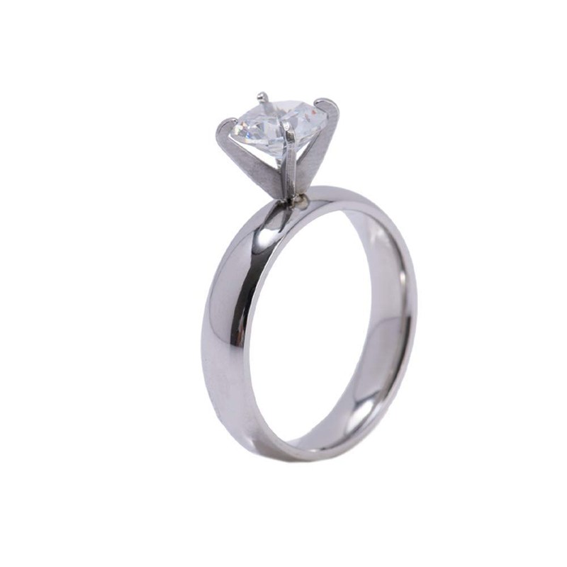 LuckyLy – Anillo de Compromiso para Mujer, Zirconia Cúbica de