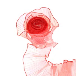 sourcing map 5.5" x 5.5 Yards Ruffle Pleated Organza Trim Iridescent Pleated Lace Trim Ribbon Sewing Lace Fabric Trim for DIY Craft Dress Clothing Wedding Gift Home Decoration, Red