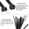 Zip Ties 14 inch (1200 Pack), Black Cable Zip Ties