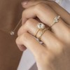 Gold Rings for Women Set Dainty 14K Trendy Gold Plated