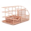 EXERZ Table Organiser/Desk Organiser/Desk Tidy/Pen Holder/Multifunctional Organiser (Rose Gold)