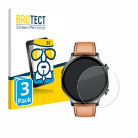 BROTECT Protective Glass for Nongamx Smartwatch 1.39 Inch (Pack of 3) Protective Film Tempered Glass [Extremely Scratch-Resistant 9H, Anti-Fingerprint