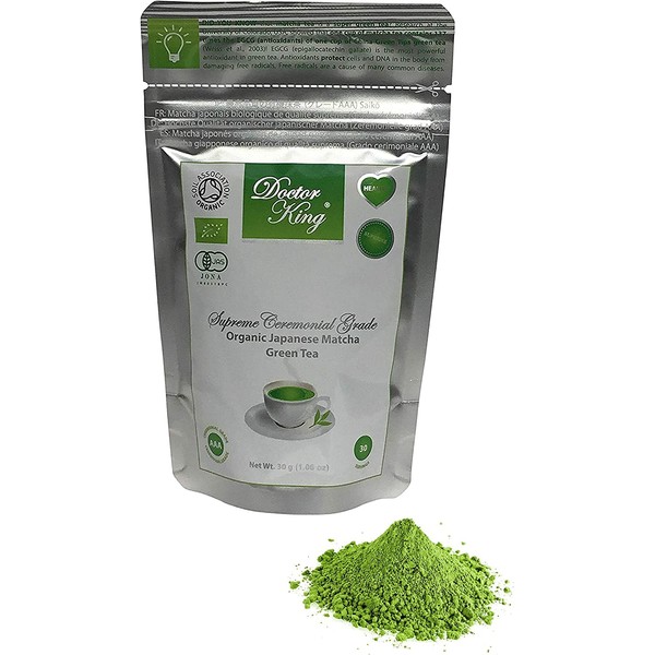 DOCTOR KING Supreme Ceremonial Grade Organic Japanese Matcha Green Tea
