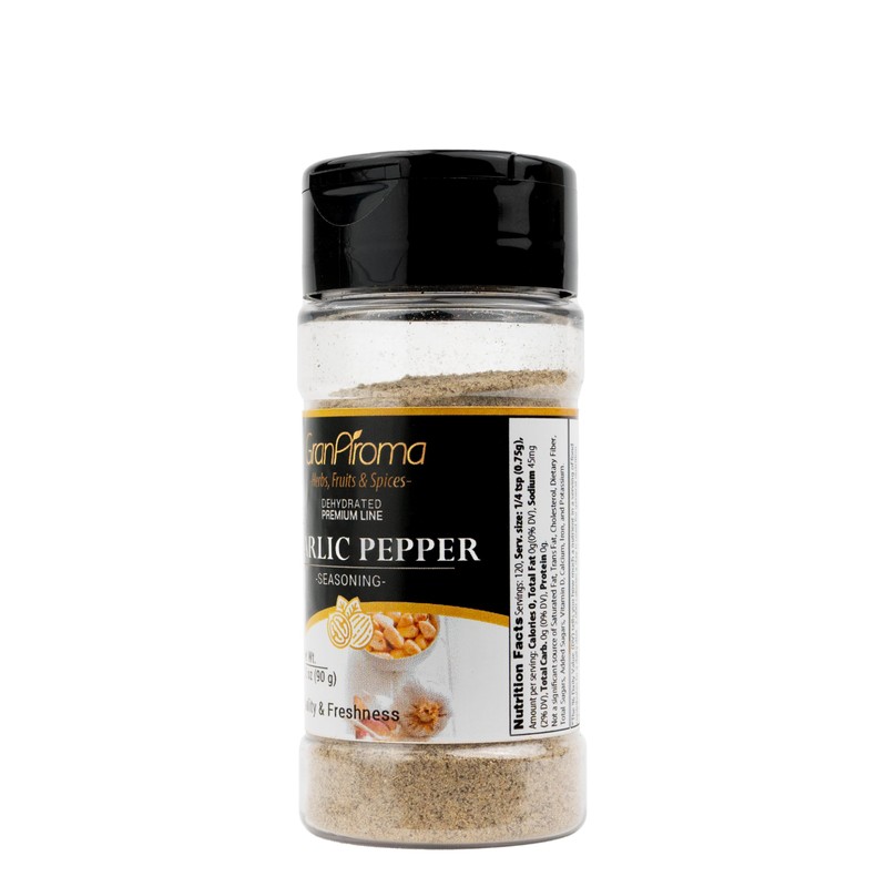 GranAroma Garlic Pepper, Seasoning Blend, Soups & Sauces, Aromatic (3.2