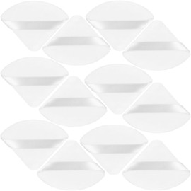 JOLY Triangle Powder Puff Face Makeup Sponge Beauty Blender Stocking Stuffers Puffs for Women apply Loose Powder and Foundation (12Pcs White)