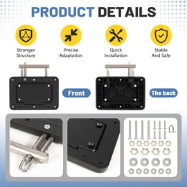 Ytrica 010-12832-61 Quick Release Plate System, Compatible with Garmin Force Kraken Trolling Motor - Replace 010-12832-60, 0100209801- Black w/ Hardware Mount Bracket Boating Sailing Replacement Tool