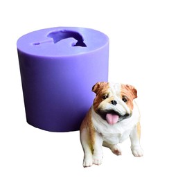 Runloo - Molde de silicona 3D para perro, molde para pastel de chocolate, molde para pastel de bulldog