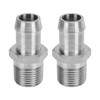 2 Pcs 1/2in NPT Male Thread to 5/8in Barb Connector