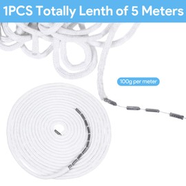 500g Bleiband für Gardinen Schwer 5M Vorhang Gewichte Duschvorhang Beschwerer Outdoor Gardinen Gewichte Beschwerer Vorhänge Bleiband Gardinenbeschwerer Gardinenzubehör(100g/M)