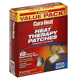 Cura-Heat Heat Therapy Patches, Air Activated, Neck Shoulder & Back, Value Pack 7 heat patches