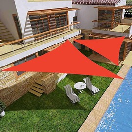 Triangle Sun Shade Sails, UV Block Canopy Awning Triangle Cover for Outdoor Patio Pool Lawn Garden Backyard(Orange 12'x12'x12')