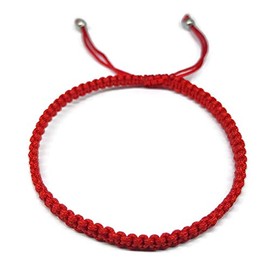 MYSTIC JEWELS - Kabbalah Bracelet Red Yarn Amulet Evil Eye Protection Good Luck Good Luck (Red) 19cm Polyester No Gemstone, 19 cm, Polyester, No Gemstone