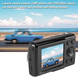Digital Camera Digital Camcorder Zoom 16x4x HD Video Camera 720P 30fps High Definition for Adult/Senior/Kids (Black)