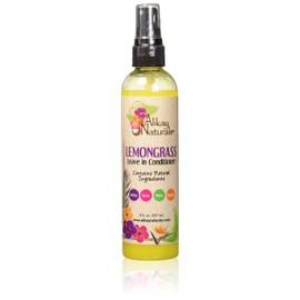Alikay Naturals Lemongrass Leave In Conditioner Natural Silk Amino Acid, Aloe Vera Juice, Lemongrass Oil 8 Ounce