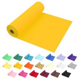 JHDZDHY 54 Inch X 100 Feet Plastic Table Cover Roll Premium Disposable Plastic Tablecloth for All Type/Shape Tables | Picnic, Party, Banquet, Birthdays, Weddings (Yellow, 54 Inch X 100 Feet)