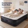 18-Inch Raised Air Mattress for Home & Travel – Flocked