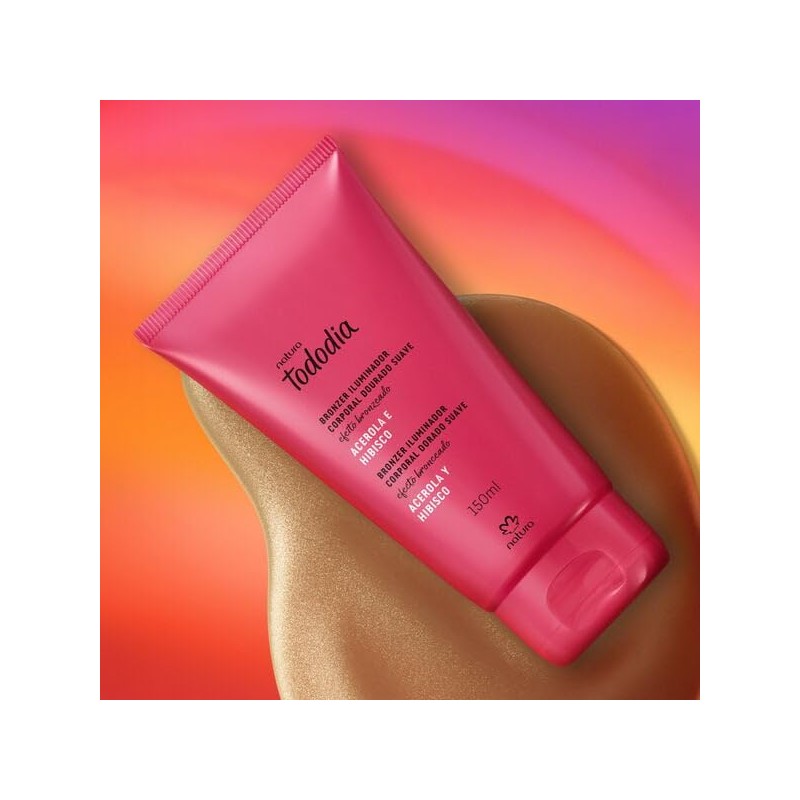 Bronzer Iluminador Corporal Dorado Suave Tododia Acerola y Hibisco
