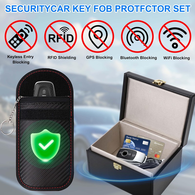 BBWELL Keyless Go Protection Car Key Box, Faraday Box &