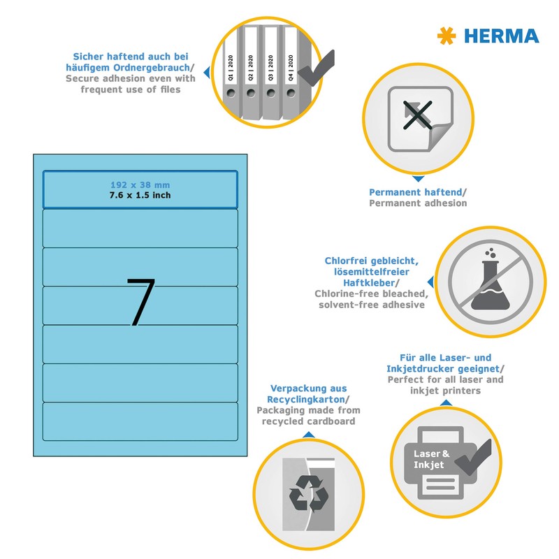Herma Folder Spine Labels