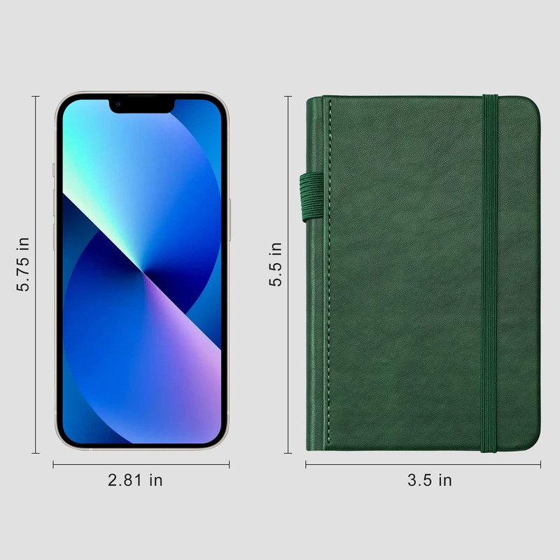 RETTACY Pocket Notebook A6 Mini Notepad 2 Pack Small Hardcover