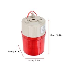 220 V Red LED Emergency Warning Light, Acoustoptic Emergency Alarm Rotating LED Flash Lamp for Road Boats