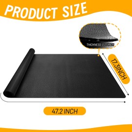 U0U 47.2" x17.3" Workbench Mat,Black PU Leather Work Bench Mat Top,DIY Worktable Mat Workbench Cover for Protects Work Bench Tabletop Countertop (Black, 47.2" x17.3")