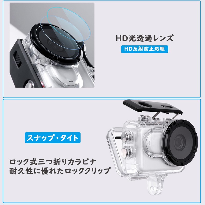 TOMGDRACO Insta360 Go 3/Insta360 GO 3S Waterproof Case, Waterproof Depth