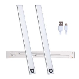 oneleaf LED Closet Light, Newest 20LEDs Dimmer USB Rechargeable Motion Sensor Light Under Cabinet Lighting, Wireless Stick-Anywhere Night Safe Light Bar for Wardrobe,Kitchen