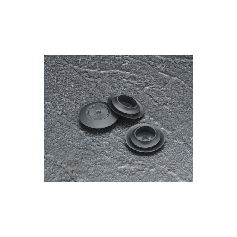 3/8" 0.375 inch Flush Mount Black Plastic Body and Sheet