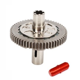Steel 57T 0.8Mod Slipper Clutch Spur Gear ARA310949 for 1/10 Arrma Senton Granite Vorteks Big Rock 3S 1/8 Typhon 3S Upgrades Parts(Red）