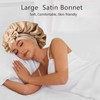 YMWALK Double-Sided Satin Sleep Bonnet with Bow - Adjustable Silk-Like