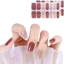 ジェルネイルシール 手用 スパンコールシリーズ 28枚入 マニキュア膜付 貼るだけ 手の爪 ネイルデザイン ネイルアート ネイルラップ ネイルジュエリー 人気 无臭 可愛い レディース 初心者