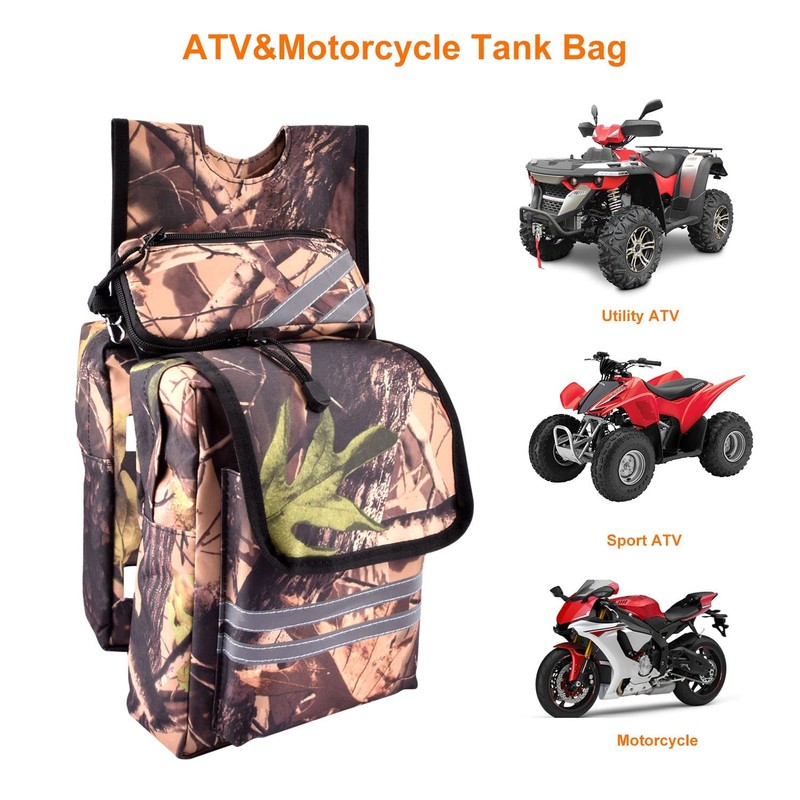 CKEGUO ATV Saddle Bag,Waterproof Insulated pocket Motorcycle Tank Bag with