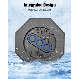 QAGGUM Siding Mounting Block Replace 8141, Outdoor Light Mounting Kit with Built-in Electrical Box, Vinyl Siding Block Octagon Mounting Kit for 1/2 Inch 0.5" Outdoor Vertical Siding Lap 2 Pcs Black