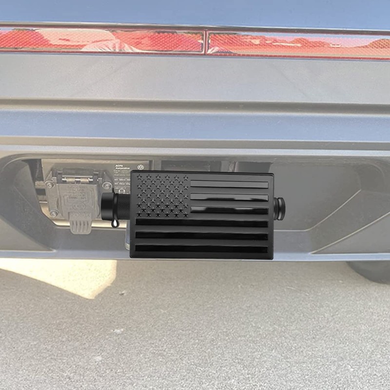American Flag Metal Trailer Hitch Cover for 2 inch Receivers（with