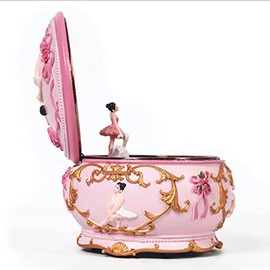 Caja musical coleccionable de bailarina clásica mecánica con luces coloridas y Sankyo de 18 notas, caja musical con mecanismo de cuerda, regalo con si