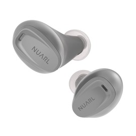 NUARL N6 Lite Fully Wireless Earphones, Noise Cancelling, Multi-Point, Up to 32 Hours Playtime, Bluetooth, Low Latency, IPX4 Waterproof, Gaming Mode, External Sound Capture, Microphone Included, VGP 2025 Gold Award, Gray
