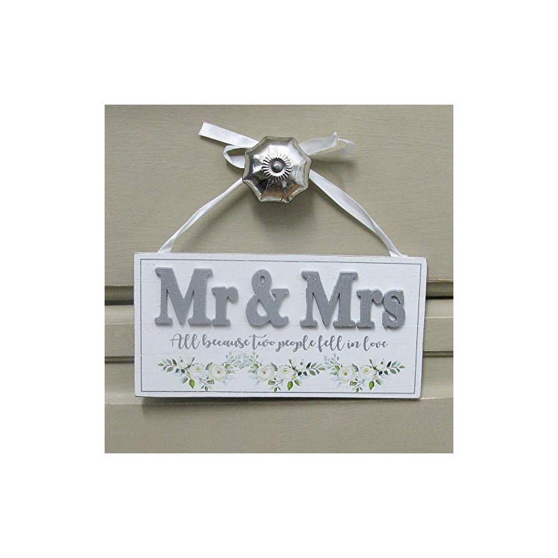 Wedding Plaque Mr & Mrs All Because Two People Fell
