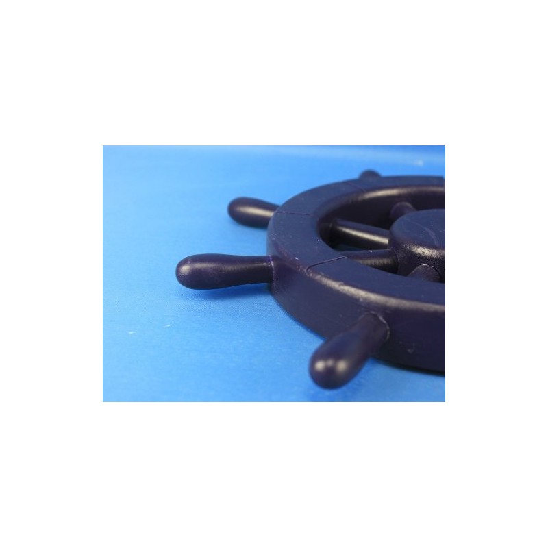 Hampton Nautical Dark Blue Ship Wheel, 12"
