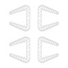 homeXpert Window Clamps, Set of 4, Transparent, Window Stopper, Clamp